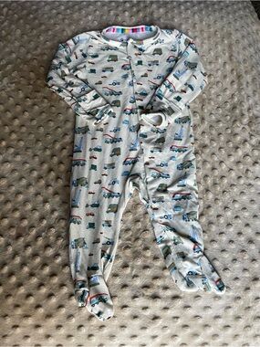 Magnetic me bamboo car print footie pajamas